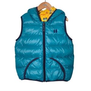 Teletubbies Kids' Teal Hooded Reversible Puffer Vest 4